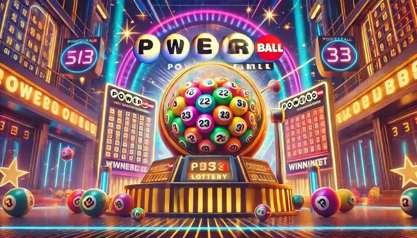 Powerball ticket and jackpot