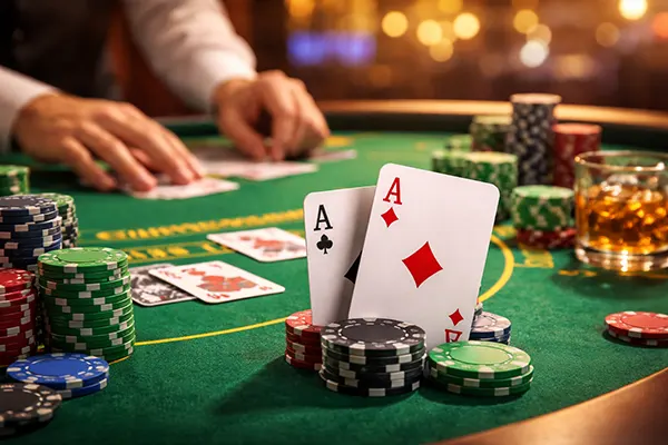 cărți blackjack masă